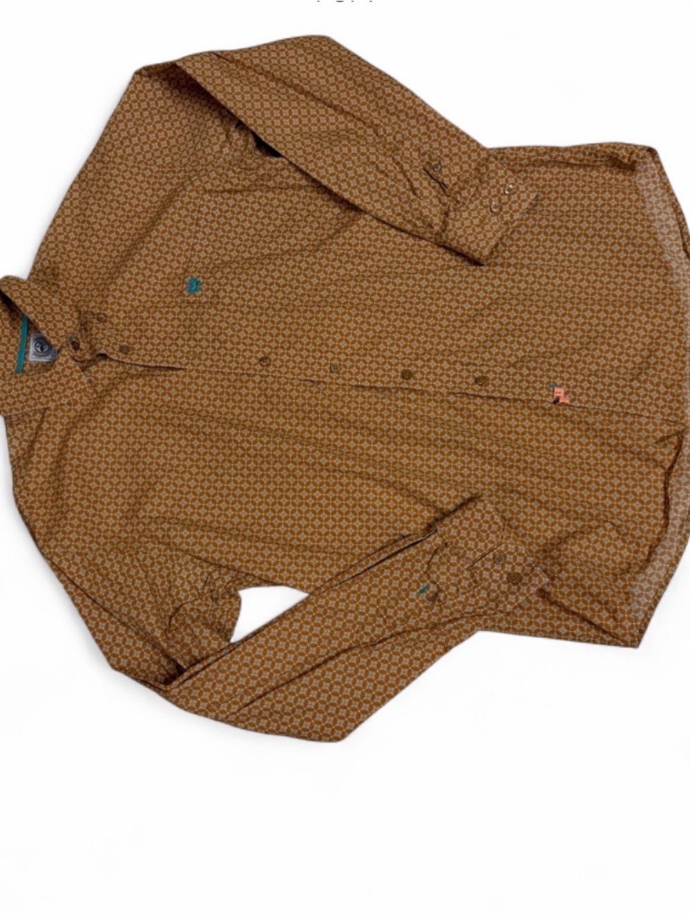 Cinch Geometric Print Long-Sleeve Dress Shirt